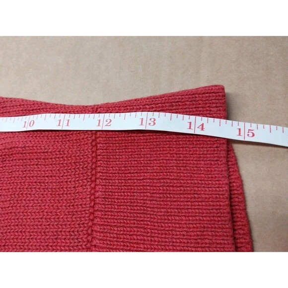 Banana Republic Brick Red Cardigan Womens Large Button 60s Style Flare Sweater - Picture 9 of 11